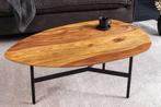 Massief houten salontafel BEAUTY BY NATURE 90cm Sheesham, Ophalen of Verzenden, Nieuw