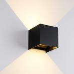 Qube Wandlamp LED 6Watt ZWART 230Volt IP65, Tuin en Terras, Buitenverlichting, Ophalen of Verzenden, Nieuw