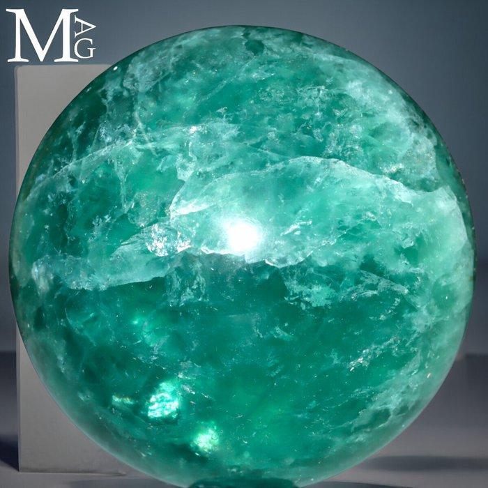 Natuurlijke groene fluorietkristal Grote uitgehouwen groene, Antiek en Kunst, Curiosa en Brocante