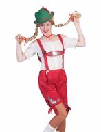 Rode Lederhose Helga, Kleding | Dames, Carnavalskleding en Feestkleding, Ophalen of Verzenden, Nieuw