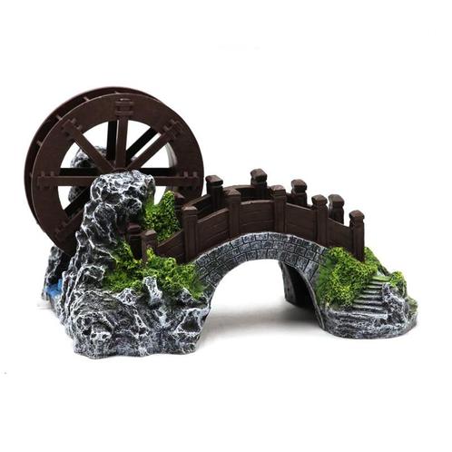 Brug en waterrad met luchtaansluiting large OS-283 - aquariu, Dieren en Toebehoren, Vissen | Aquaria en Toebehoren, Sierelement