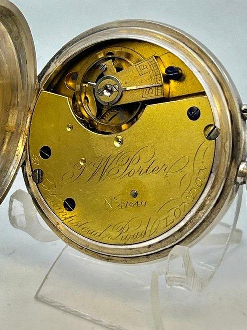 Porter . Orologio ad ancora . Argento Londra 1889 . Con, Sieraden, Tassen en Uiterlijk, Horloges | Heren