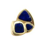 Gouden vintage ring met lapis lazuli 18 kt, Sieraden, Tassen en Uiterlijk, Ophalen of Verzenden, Nieuw