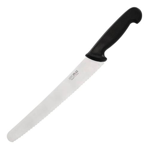 Zwart mes gekarteld 25,5 cm, Zakelijke goederen, Horeca | Overige, Verzenden