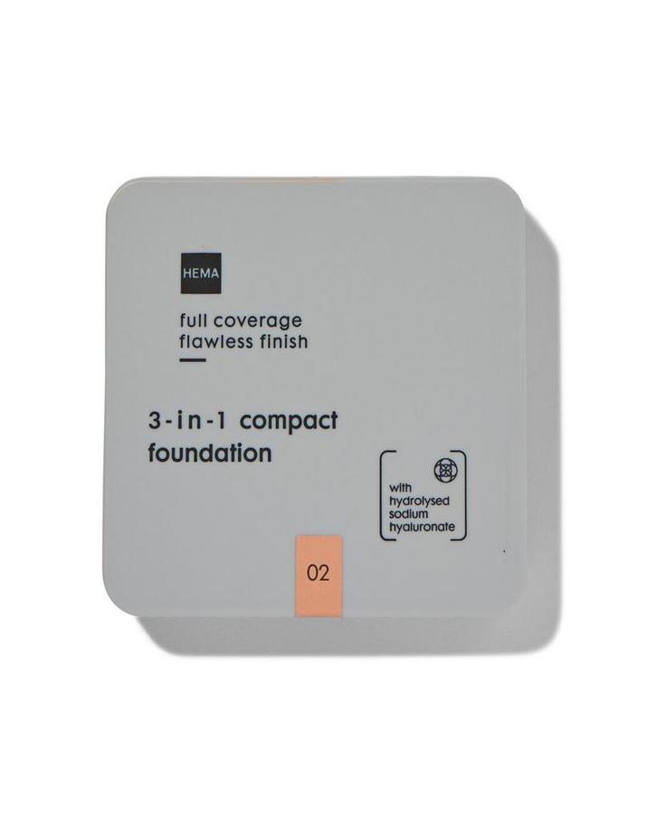 HEMA 3-in-1 full coverage foundation 02, Sieraden, Tassen en Uiterlijk, Uiterlijk | Cosmetica en Make-up, Nieuw, Verzenden