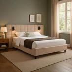 Gestoffeerd Bed Luzano - 140x200cm - Fluweel - Incl. Leeslam, Huis en Inrichting, Slaapkamer | Bedden, Verzenden, Nieuw