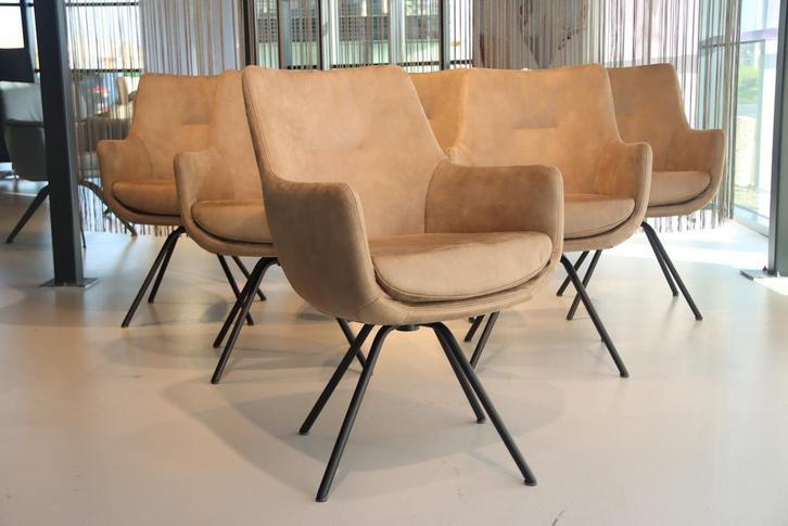 6x Gealux Miami/Seatle/Gareth eetkamerstoel draai Stof, Huis en Inrichting, Stoelen, Nieuw, Leer, Stof, Ophalen of Verzenden