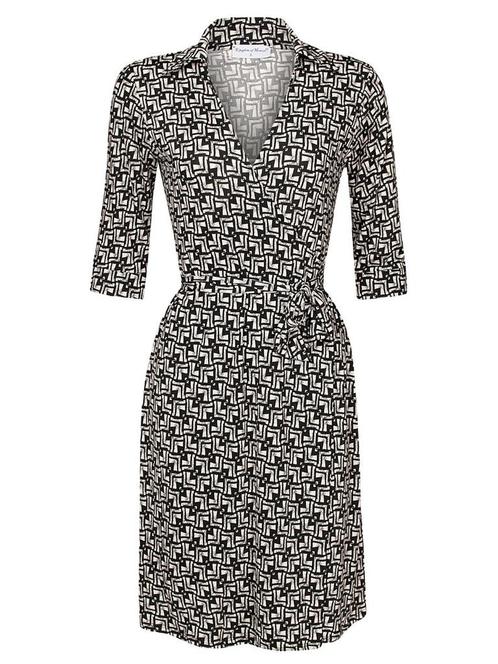 Jurk Overslag Midi Abby XL (42), Kleding | Dames, Jurken, Verzenden