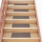 vidaXL Trapmatten zelfklevend 15 stuks 60x25 cm beige, Doe-het-zelf en Verbouw, Ladders en Trappen, Verzenden, Nieuw