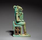 Oud-Egyptisch Faience Amulet van de godin Sekhmet. Late