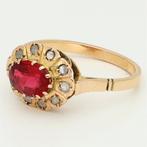 Ring - 18 karaat Roségoud Robijn - Diamant - !, Nieuw