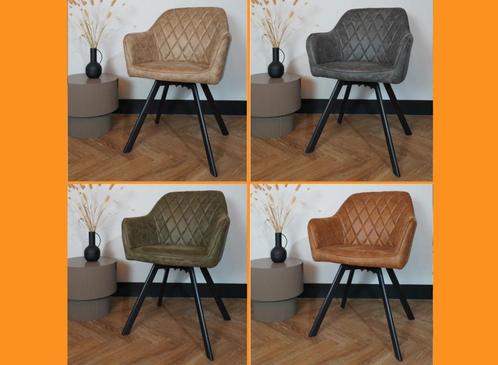 Outlet prijs! Eetkamerstoel Brione Microvezel 360 graden, Huis en Inrichting, Stoelen, Vijf, Zes of meer stoelen, Nieuw, Verzenden