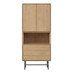 Belvio opbergkast 2d+3l+ov light oak veneer, Ophalen of Verzenden, Nieuw