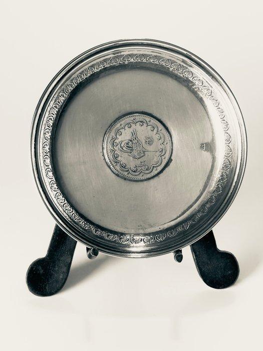 Tughra Ottomaans - Schotel - .800 zilver, Antiek en Kunst, Antiek | Meubels | Stoelen en Banken