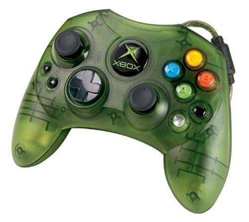 Microsoft Xbox Classic S Controller Crystal Green + Break..., Spelcomputers en Games, Spelcomputers | Xbox Original, Zo goed als nieuw
