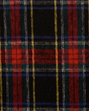 Wol/Polyester Ruit Rood/Zwart, Hobby en Vrije tijd, Stoffen en Lappen, Zwart, Nieuw