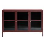 *WOONWINKEL* Dressoir Met Ribbelglas Rood, Nieuw, Verzenden