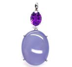 Hanger - 18 karaat Witgoud - 2.07ct. tw. Chalcedoon -, Sieraden, Tassen en Uiterlijk