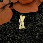 Gouden hanger met zirconia (kettinghanger, geelgoud), Sieraden, Tassen en Uiterlijk, Bedels, Ophalen of Verzenden, Gebruikt, Goud