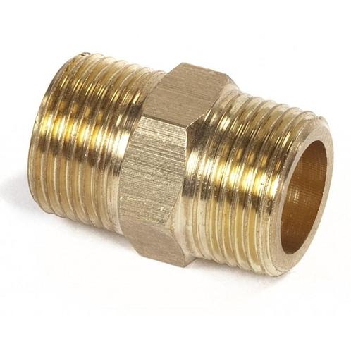 Messing draadnippel / draadfitting met 2 x 3/8 buitendraad, Doe-het-zelf en Verbouw, Gereedschap | Overige machines, Ophalen of Verzenden