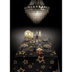 Kerst tafelkleed met gouden sterren 130 x 180 cm - Tafelkl.., Nieuw, Ophalen of Verzenden