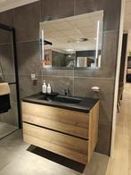 Badmeubel 100cm met mat zwarte wastafel - 0037, Ophalen, Nieuw, 100 tot 150 cm, Wastafelkast