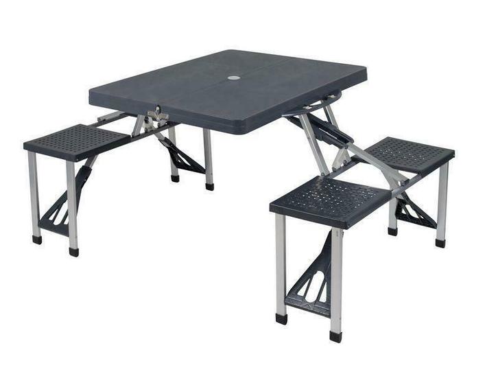 Bo Camp kampeer-picknicktafel basic grijs, Caravans en Kamperen, Kampeeraccessoires, Nieuw