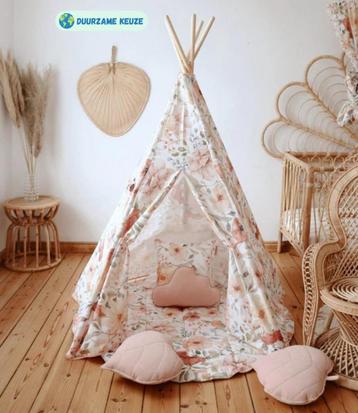 Tipi tent met bloemenprint (montesorri speelgoed, wigwam) beschikbaar voor biedingen