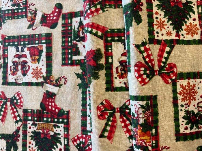 Elegant kerstpatchwork-thema stof met Santa Claus voor, Diversen, Kerst