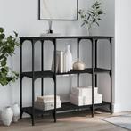 vidaXL Wandtafel 102x35x90 cm bewerkt hout zwart, Huis en Inrichting, Tafels | Bijzettafels, Verzenden, Nieuw
