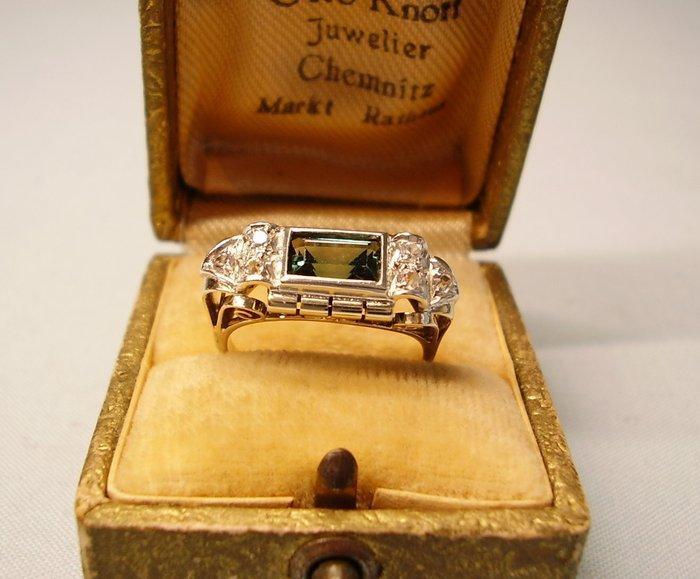 Zonder minimumprijs - Ring - 8 karaat Geel goud, Witgoud -, Sieraden, Tassen en Uiterlijk, Ringen