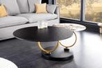 Design Salontafel DANCING RINGS Zwart Ronde Draaibaar, Huis en Inrichting, Tafels | Salontafels, Ophalen of Verzenden, Nieuw