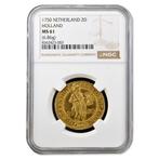 Dubbele Gouden Dukaat Holland 1750, Postzegels en Munten, Munten | Nederland, Verzenden