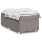 vidaXL Boxspring met matras stof taupe 90x200 cm, 90 cm, Eenpersoons, Verzenden, Nieuw