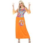 Oranje hippie jurk met cirkels voor dames - Jaren 60/ hipp..