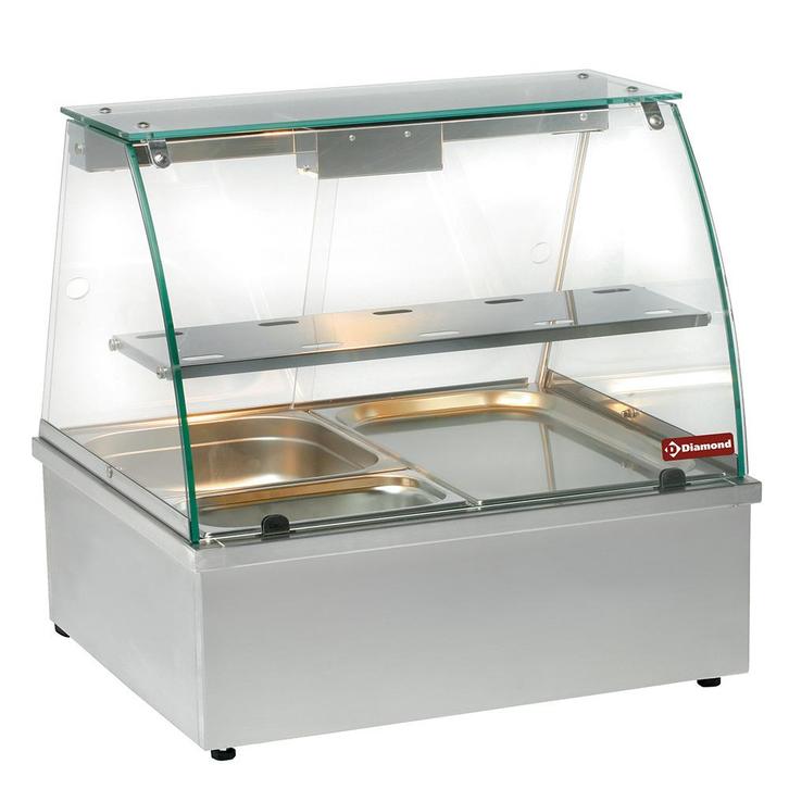 Diamond Warmhoudvitrine | Bain Marie | 2x GN 1/1 | 695x602x6, Zakelijke goederen, Horeca | Keukenapparatuur, Nieuw in verpakking
