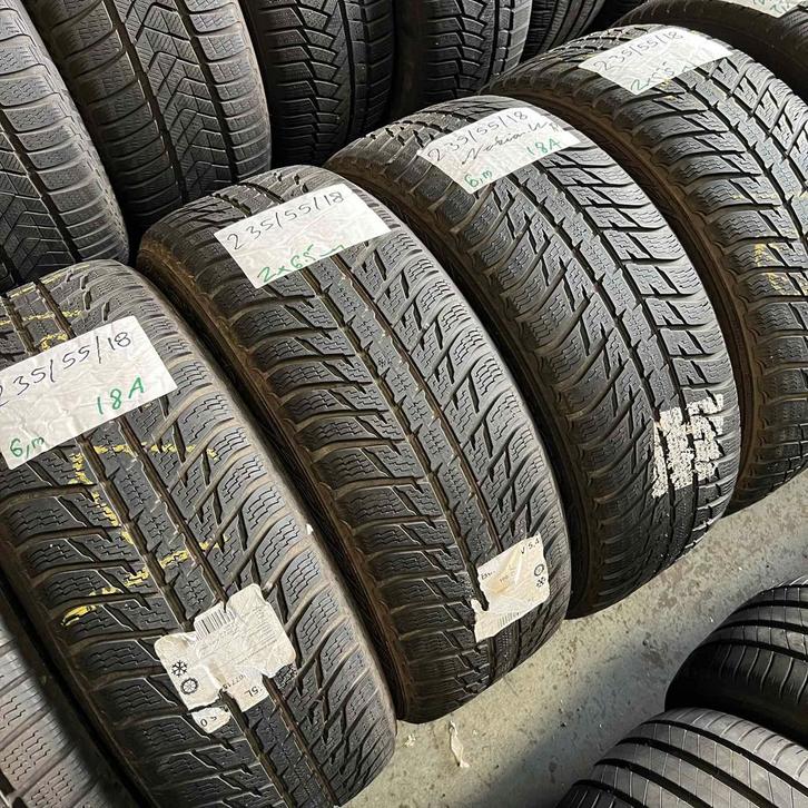 4 x Nokian WR 235-55-18 Winterbanden 6,5mm, Auto-onderdelen, Banden en Velgen, 18 inch, Winterbanden, 235 mm, Personenwagen, Gebruikt