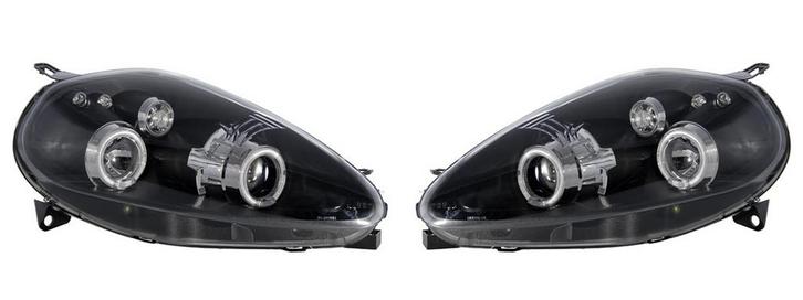 Koplampen Angel Eyes | Fiat Punto 2005-> | zwart, Auto-onderdelen, Verlichting, Nieuw, Fiat, Verzenden