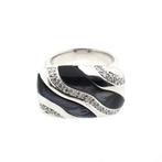 18 Krt. Exclusieve witgouden ring met parelmoer (Tahiti)..., 18 tot 19, Gebruikt, Overige kleuren, Ophalen of Verzenden