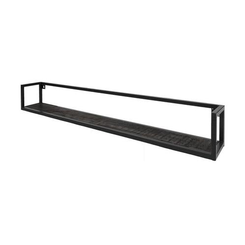 Wandplank Vintage Zwart Mangohout 140 cm, Huis en Inrichting, Woonaccessoires | Wandplanken en Boekenplanken, Nieuw, Verzenden