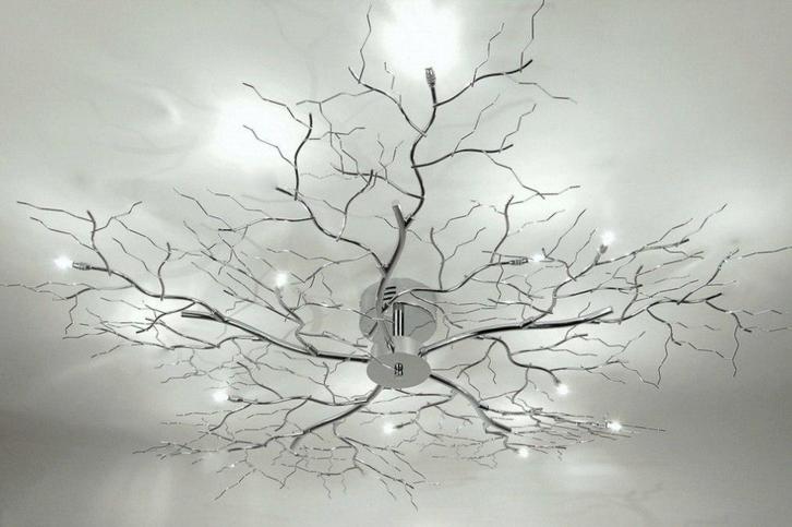 Rietveld Plafondlampen - Chroom - Metaal, Huis en Inrichting, Lampen | Plafondlampen, Verzenden