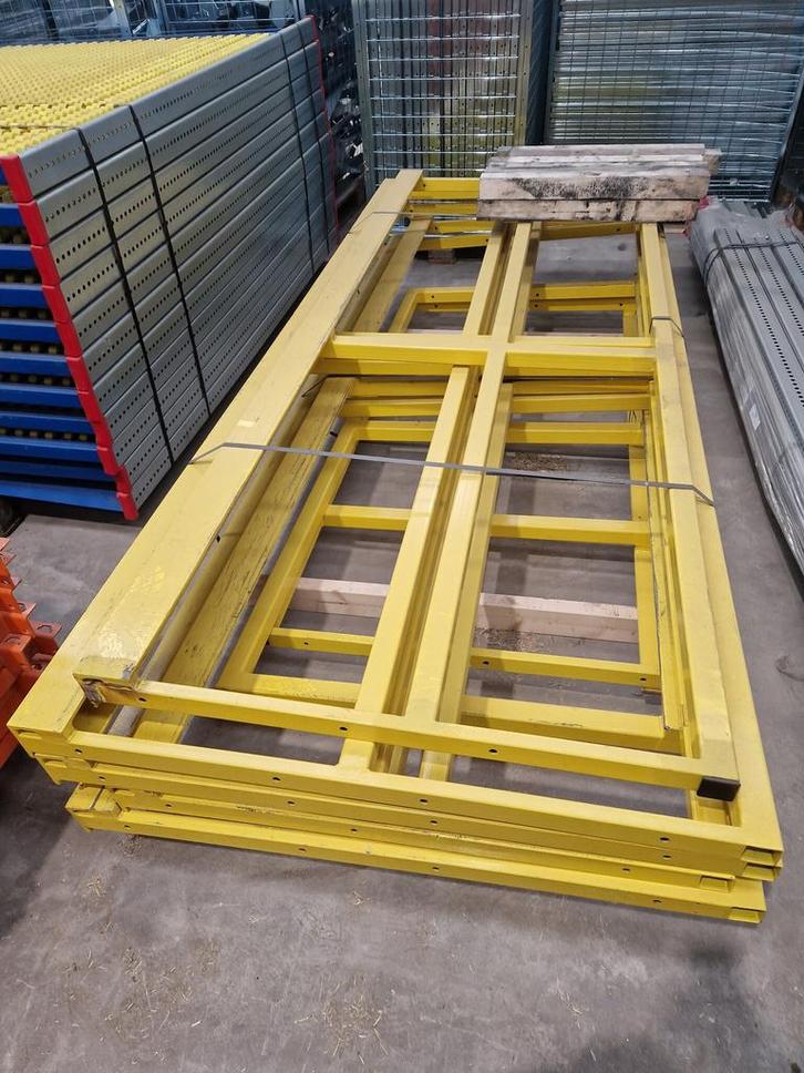 Magazijn Hekwerk Railing Geel, Gebruikt - 290x105 cm, Zakelijke goederen, Kantoor en Winkelinrichting | Magazijn, Stelling en Opslag
