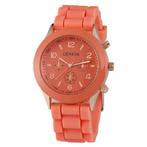 Fako - Horloge - Geneva - Siliconen Candy - Oranje, Verzenden, Nieuw