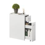 [en.casa] Niskast badkamerkast op wielen 61x20x45 cm wit, Huis en Inrichting, Verzenden, Nieuw