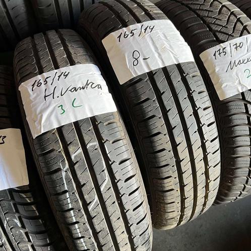 2 x Hankook Vantra 165-80-14 C Zomerbanden 8mm, Auto-onderdelen, Banden en Velgen, 14 inch, Zomerbanden, 165 mm, Bestelwagen, Gebruikt