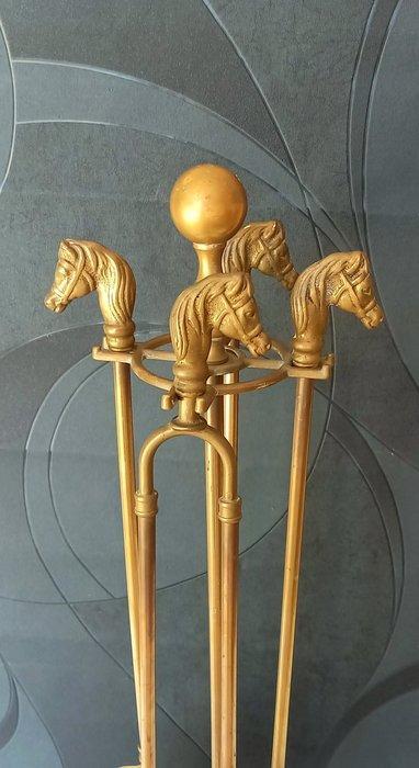 Openhaard accessoire - Frans - Paardenkop - Neoclassiekere, Antiek en Kunst, Curiosa en Brocante