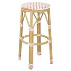 Barkrukken | Rotan/Aluminium | Koraal | Houtlook Frame |, Zakelijke goederen, Verzenden, Nieuw in verpakking