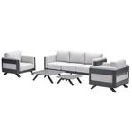 Garden Impressions Medellin loungeset 5-delig – carbon black, Verzenden, Nieuw