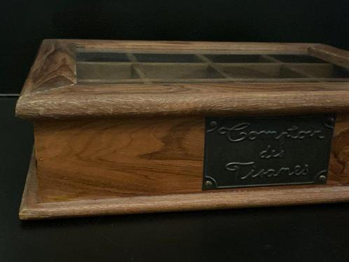 Comptoire des Tisanes - Theekistje / doosje - Glas, Hout,, Antiek en Kunst, Curiosa en Brocante