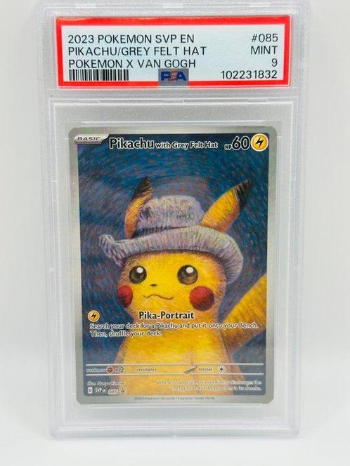 Pokémon - 1 Graded card - Pikachu van Gogh - PSA 9, Hobby en Vrije tijd, Verzamelkaartspellen | Pokémon